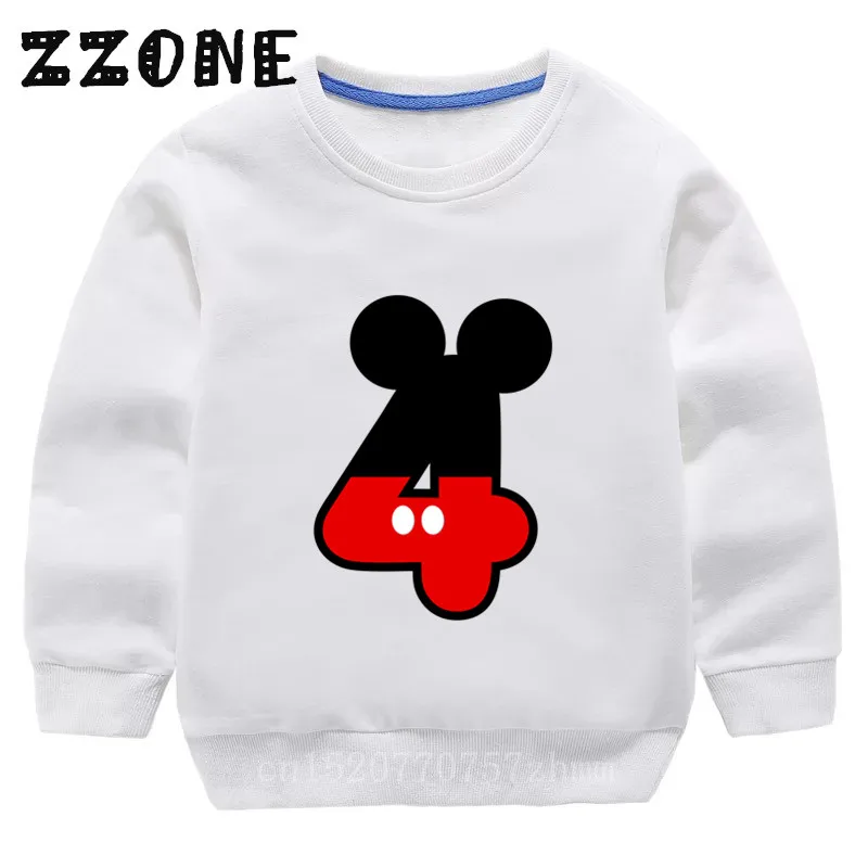 Children's Hoodies Kids Happy Birthday Number 1-4 Print Sweatshirts Baby Cotton Pullover Tops Girls Boys Autumn Clothes,KYT2416