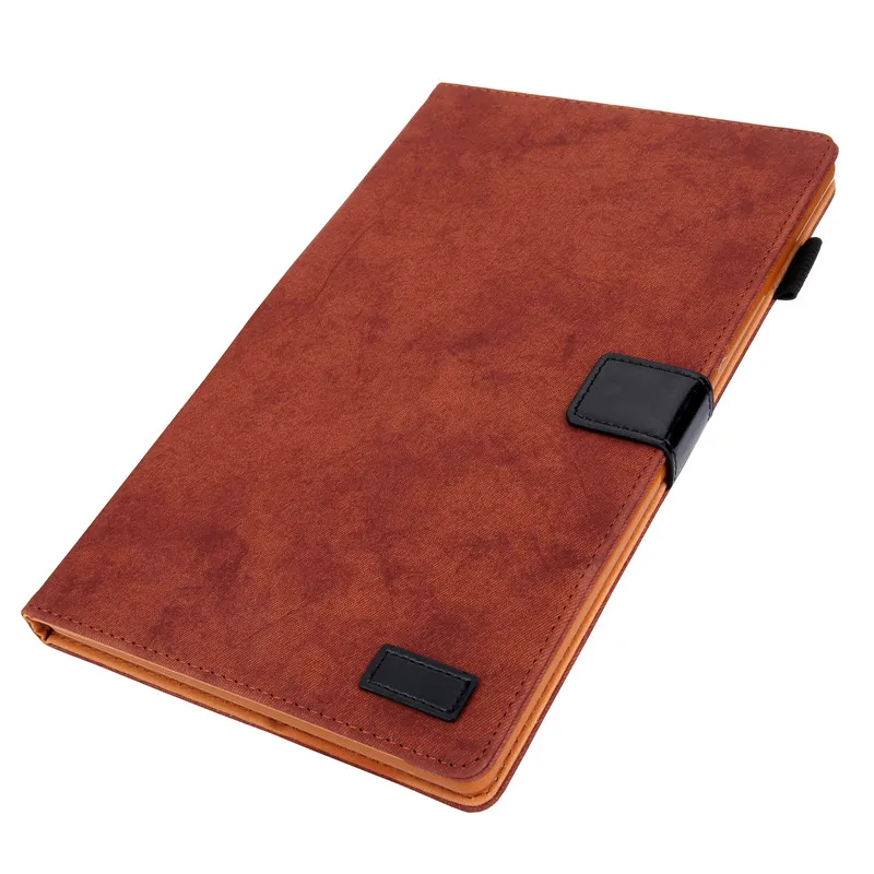 brown Чехол для Samsung Galaxy Tab A 10,1 T510 T515 SM-T510 чехол Funda бизнес планшет из искусственной кожи Флип Стенд кожа оболочка+ пленка+ ручка - Цвет: brown