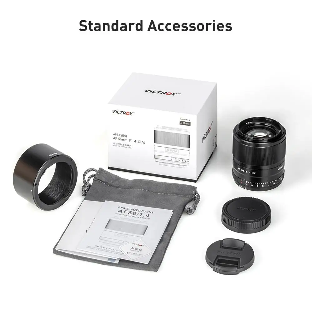 Портретный объектив Viltrox 56 мм F1.4 XF с большой апертурой для камер Fujifilm X mount T30/X T3/X