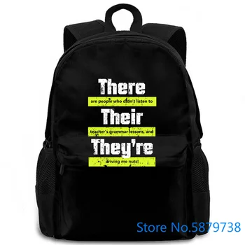 

English Teacher Grammar for Wo Print for Comfortable er women men backpack laptop travel school adult student