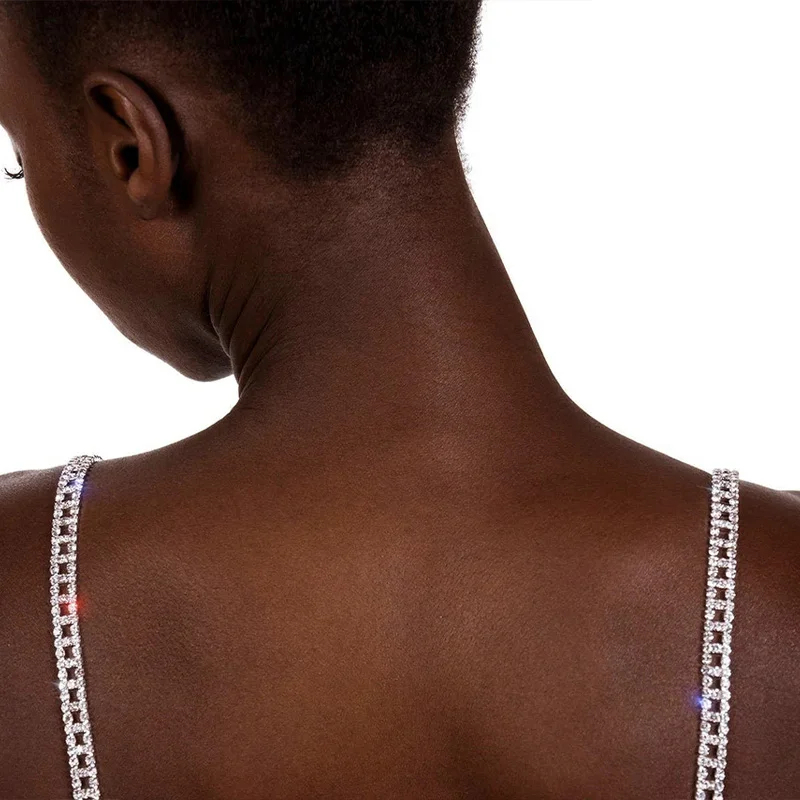 Stonefans Fashion Bling Rhinestone Bra Straps Decorative For Women 1pcs