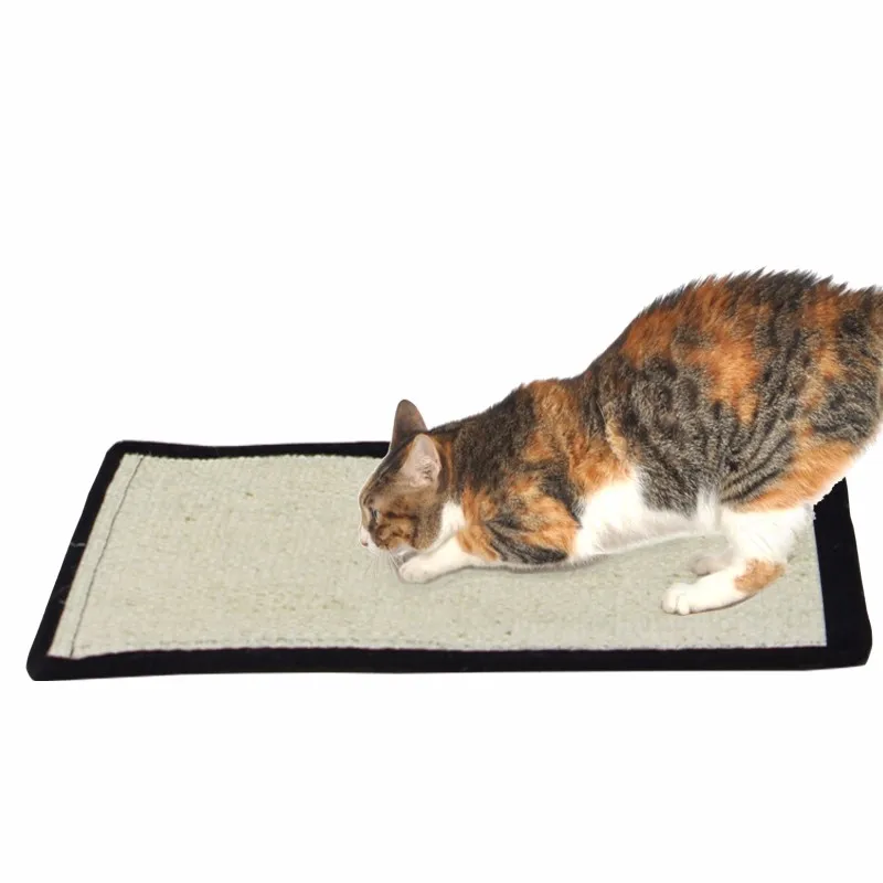 

Natural Sisal Cat Scratching Post Mat Toy Kitten Catnip Tower Climbing Tree Scratch Pad Board Furniture Foot Chair Leg Protector