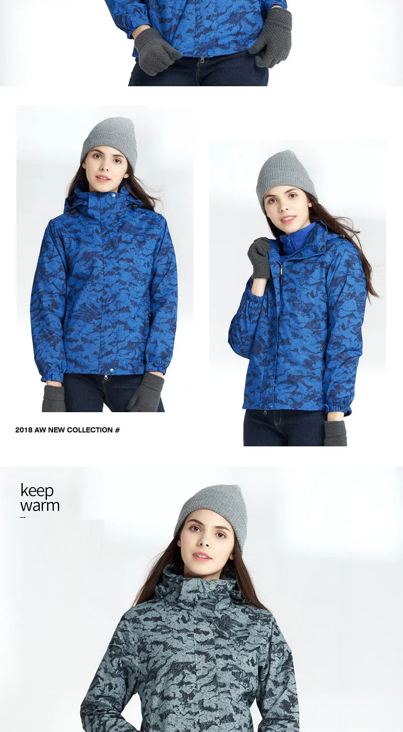 Лыжные куртки для женщин, утолщенная теплая ветрозащитная Водонепроницаемая дождевик, куртка для походов на открытом воздухе, зимняя куртка для катания на лыжах, сноуборде