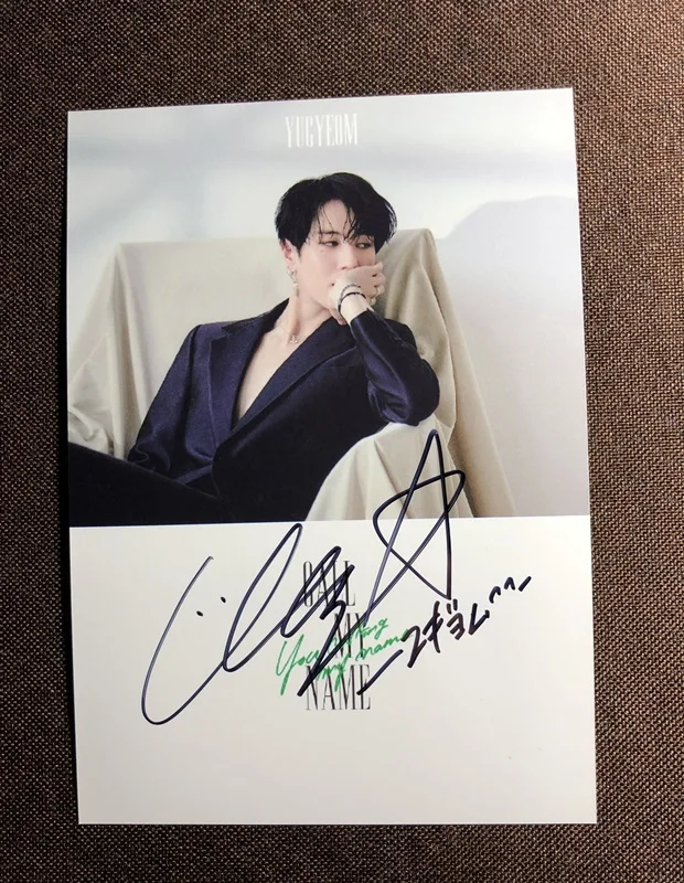 4 Ручной подписанный GOT7 Ким YuGyeom фото с автографом позвоните мое имя 5*7 19O - Цвет: 4
