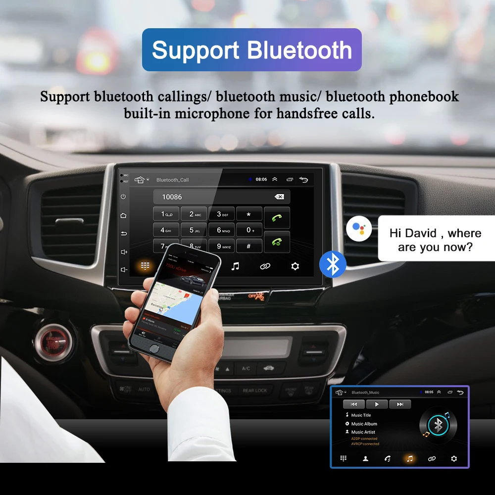 Clearance Navivox Android 8.1 9inch Car Radio For peugeot 308 408 2010-2016 year Multimedia-player with Radio Bluetooth 2