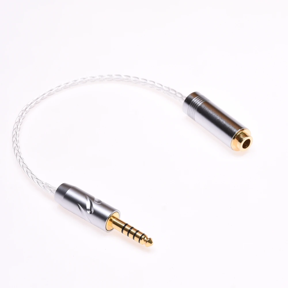 Prata Chapeado Cabo 4.4 mm Macho para 4.4 mm Fêmea Balanceado Fone de Ouvido Cabo de Extensão para Sony Nw-wm1z 1a Mdr-z1r Ta-zh1es Pha2 - Image 5