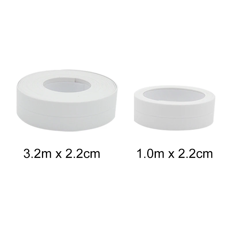 Bathroom Shower Bath Sealing Tape PVC Waterproof Self Adhesive Caulk Tape Bathroom Shower Sealing Kitchen Shower Sink wall sealing tapes