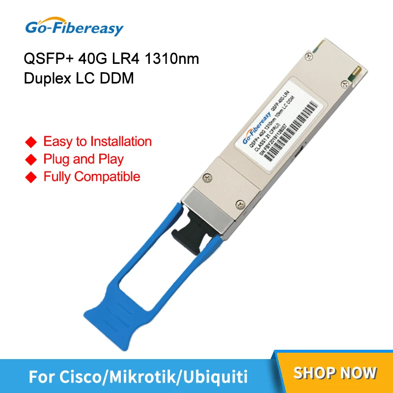 Модуль приемопередатчика QSFP 40GBASE-LR4 + 1310 нм 10 км DDM LC SMF оптический модуль