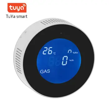 SmartYIBA TUya kontrola aplikacji WiFi bezprzewodowy gazu detektor alarmu czujnik gazu czujnik wycieku wyciek gazu ziemnego detektor tanie i dobre opinie WHITE P210
