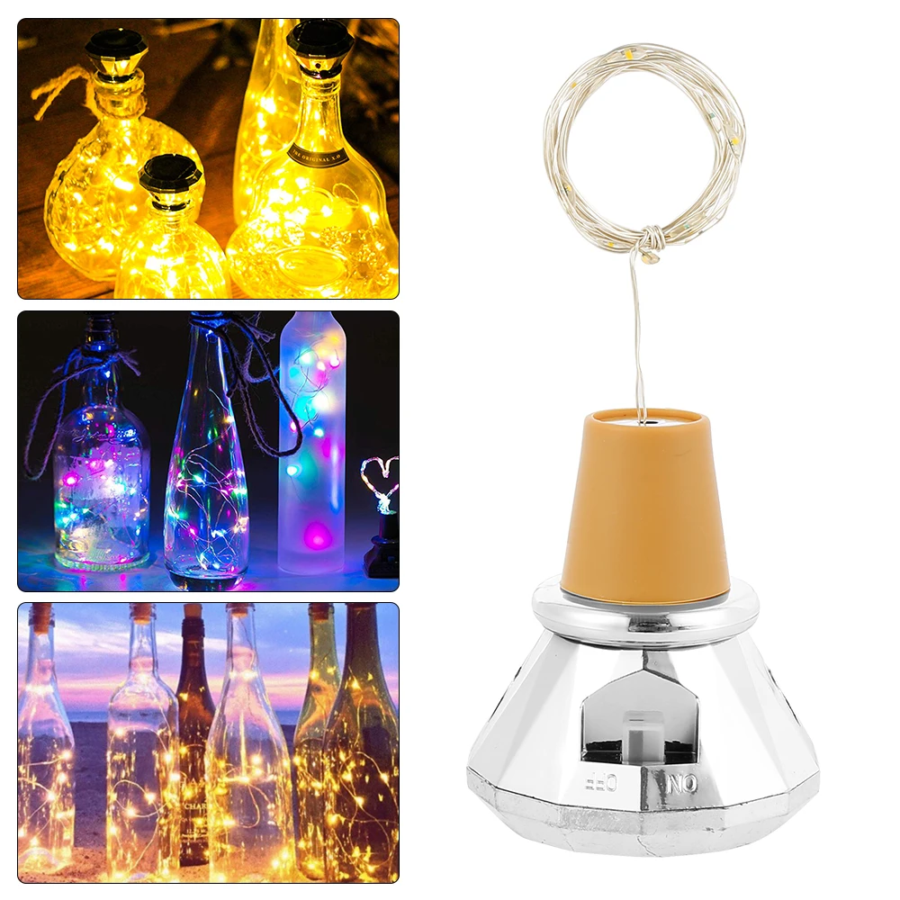 

10Pcs Solar String Lights Cork Shaped Wine Bottle Light Outdoor Solar Powered Fairy Lights Christmas Decorative 10/20LEDs Lamp