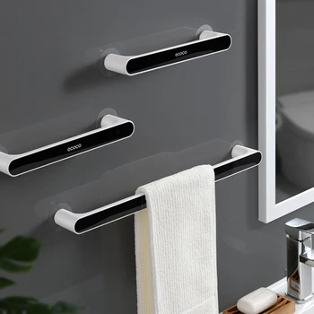 

Self-adhesive Towel Holder Rack Wall Mounted Towel Hanger Bathroom Towel Bar Shelf Roll Holder Hanging Hook Bathroom Organizer