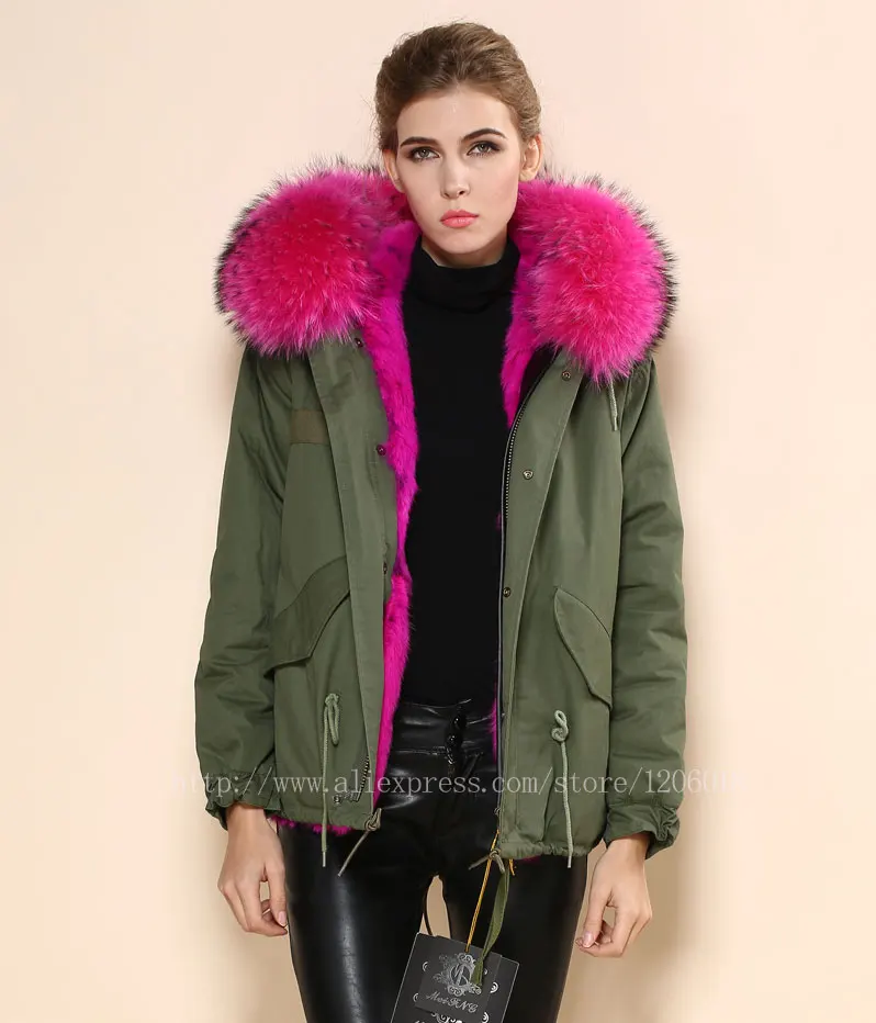 Hot Pink FAUX Fur Coat Elegant Thick 