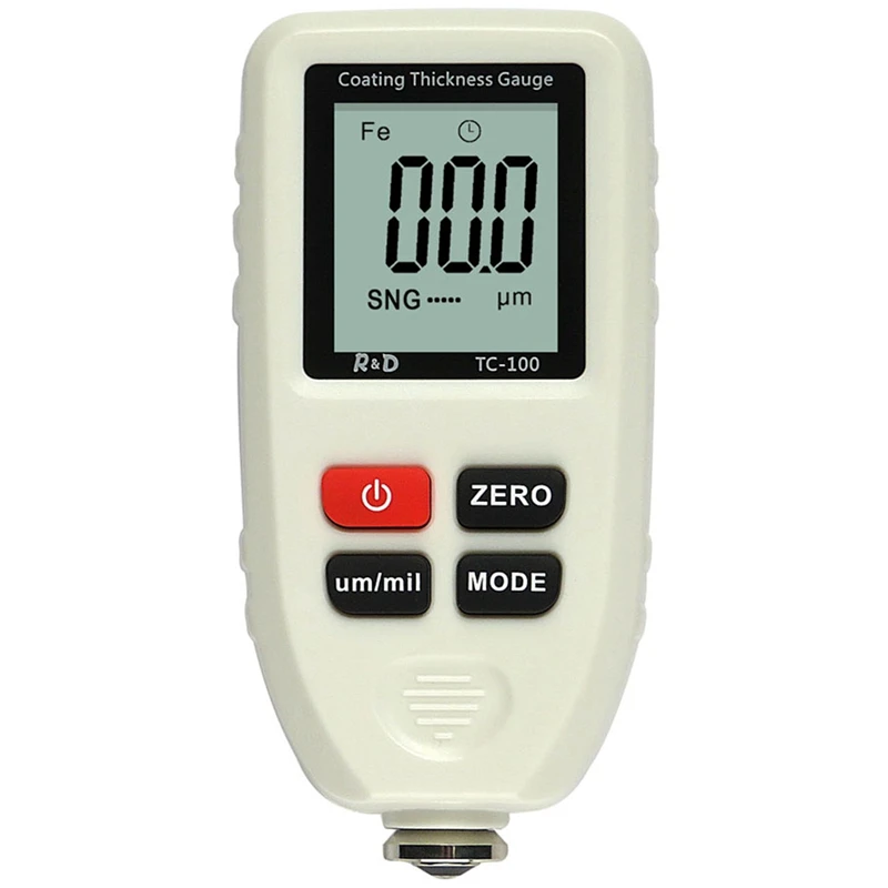 

TC100 Coating Thickness Gauge 0.1Um / 0-1300 Automotive Paint Film Thickness Tester Measurement
