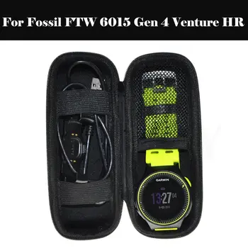 

Black Hard Case Gaming smartwatch Protective Carry Cover Bag Pouch For Fossil FTW 6015 Gen 4 Venture HR
