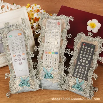 

duo yi zi European Style Television Air Conditioner Set Top Box Remote Control Set of Dust Cover Fabric Lace Remote Control Case