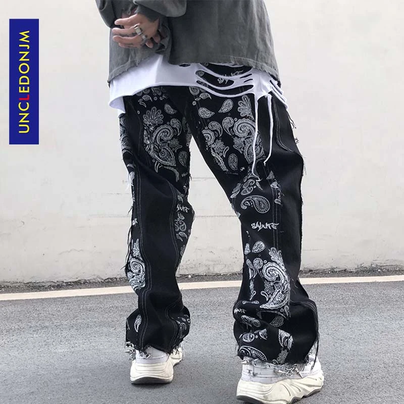 loose fit biker jeans