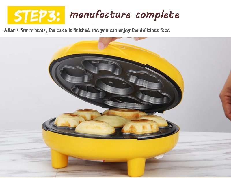 Details about   220V Electric Baking Pan Cartoon Cake Machine Home Bread Maker Kitchen Tools 
