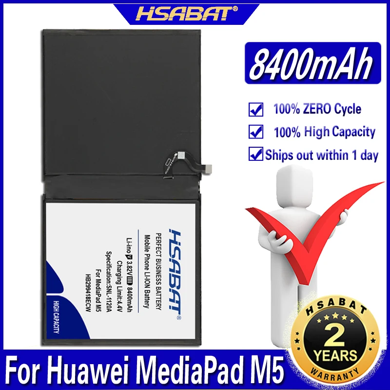 Аккумулятор HSABAT HB299418ECW 8400 мА/ч для Huawei MediaPad M5 батареи CMR W19|Аккумуляторы мобильных