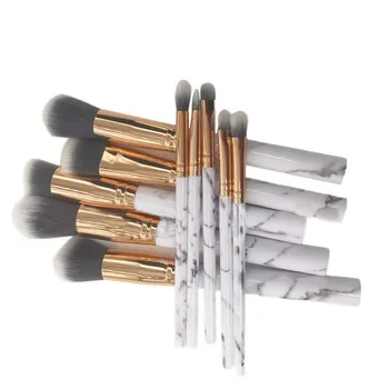 

10pcs Single Head Marbling Makeup Brush Artificial Fiber Makeup Brush Cosmetic Tool