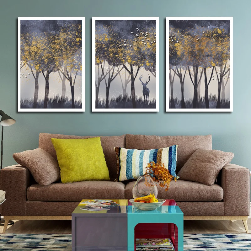 Nordic Style Poster Forest Crystal Porcelain Landscape Picture Canvas Painting For Home Wall Art Hotel Modern Decoration | Дом и сад