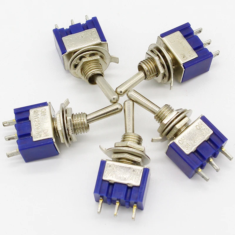 5 шт./лот Mini MTS 102 3 Pin G107 SPDT ON 6A 125V 3A250VAC переключатели хорошего качества Бесплатная