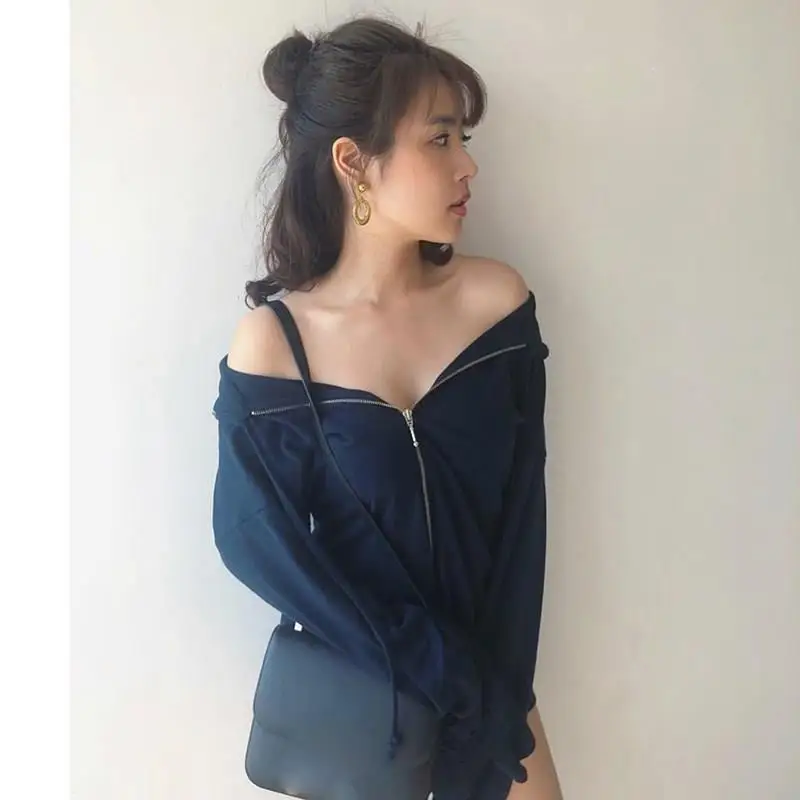 New Solid Color Zipper Hooded Jumpsuit Casual Autumn And Winter Combinaison Short Femme Jumpsuit Overalls