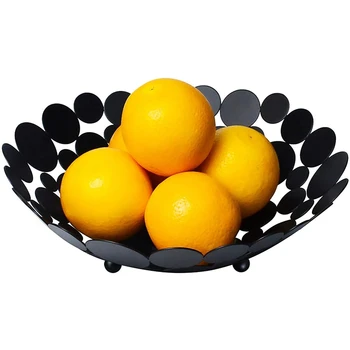 

Metal Fruit Bowl Modern Fruit Basket for Kitchen Table, Large Fruit Holder Stand for Vegetable, Bread, Household Storage