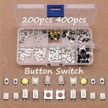 Tablette télécommande pour voiture, 200 pièces, 10 modèles, Micro interrupteur, touche Tactile, bouton poussoir, 4*4 3*6 3*4 6*6
