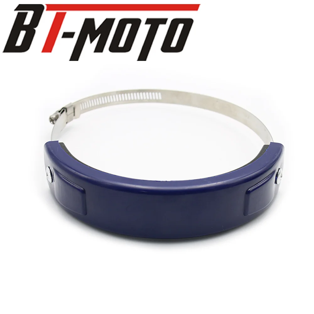 Мотоцикл выхлопной трубы защиты Защитная крышка для HONDA CR250R CR500R CRF250R CRF250X CRF250L XR250R 250-600CC - Цвет: B blue