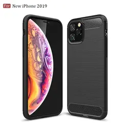 Силикон из углеродного волокна чехол для iPhone 11 2019 на iPhone 11 Pro Max чехол для телефона iPhone XR X Xs Max 8 7 6 6s Plus чехлы