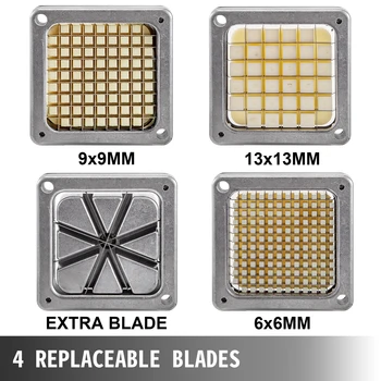 VEVOR Electric Vegetable Cutter Horizonal Fruit Silcer 4 Replaceable Blades Stainless Steel Food Processors for Home Appliances 4