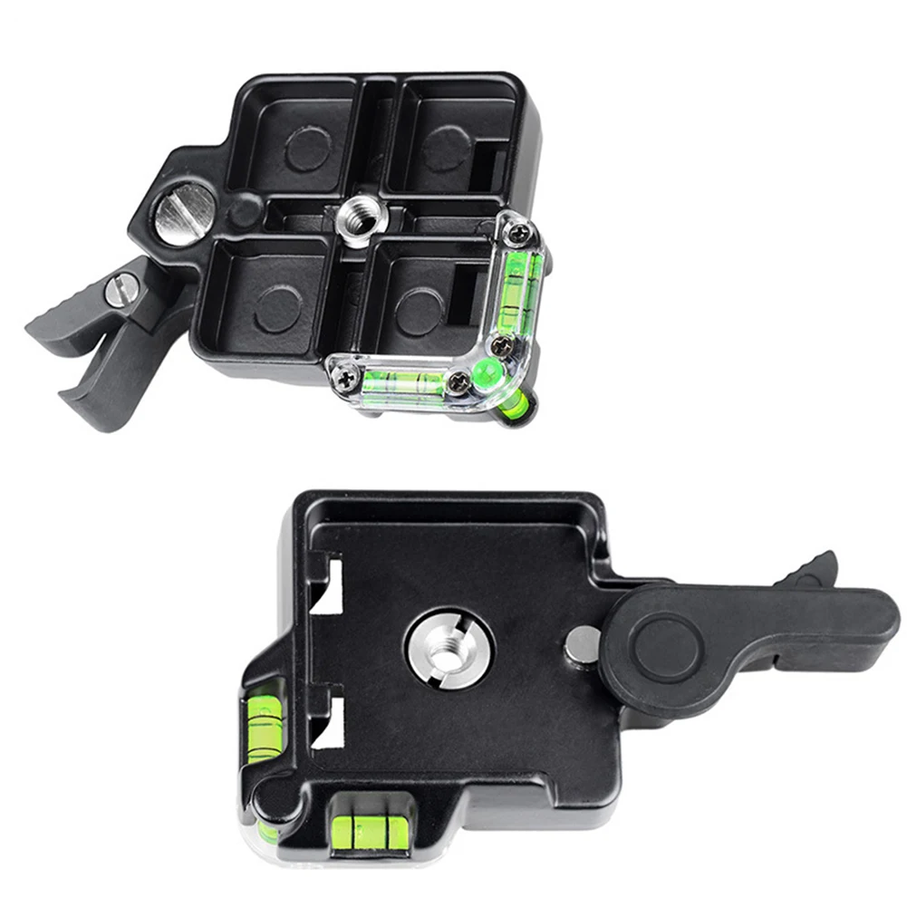 Non Slip Portable Locking Aluminum Alloy Clamp Practical Camera Replacement Quick Release Plate With Bubble Level Universal