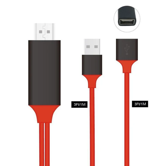 3 в 1 HDMI кабель ТВ Android телефоны к HDMI адаптер Full HD 1080P кабель-Переходник USB LHB99