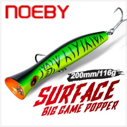 NOEBY – leurre dur GT Popper en plastique ABS pour la pêche en surface, appât artificiel idéal pour le gros jeu, le thon, 200mm, 115.2g 