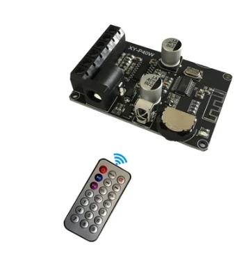 No shell XY-P40W Bluetooth 5,0 усилитель мощности аудио Плата стерео цифровой усилитель маленький стерео усилитель домашний кинотеатр с пультом дистанционного управления - Цвет: No shell
