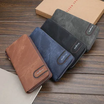 

Men's Wallet Long Zipper Wallets Men Youth Casual Clutch Male Hand Strap Clutch Business Purse Card Holder Money Bag Pocket