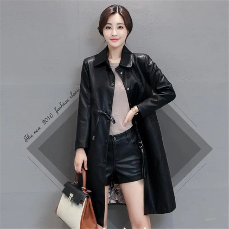 Winter Plus Cotton Leather Women Coat Thick Plus Size Length Jacket Female Boutique Fox Fur Collar Warm PU Outerwear YH551