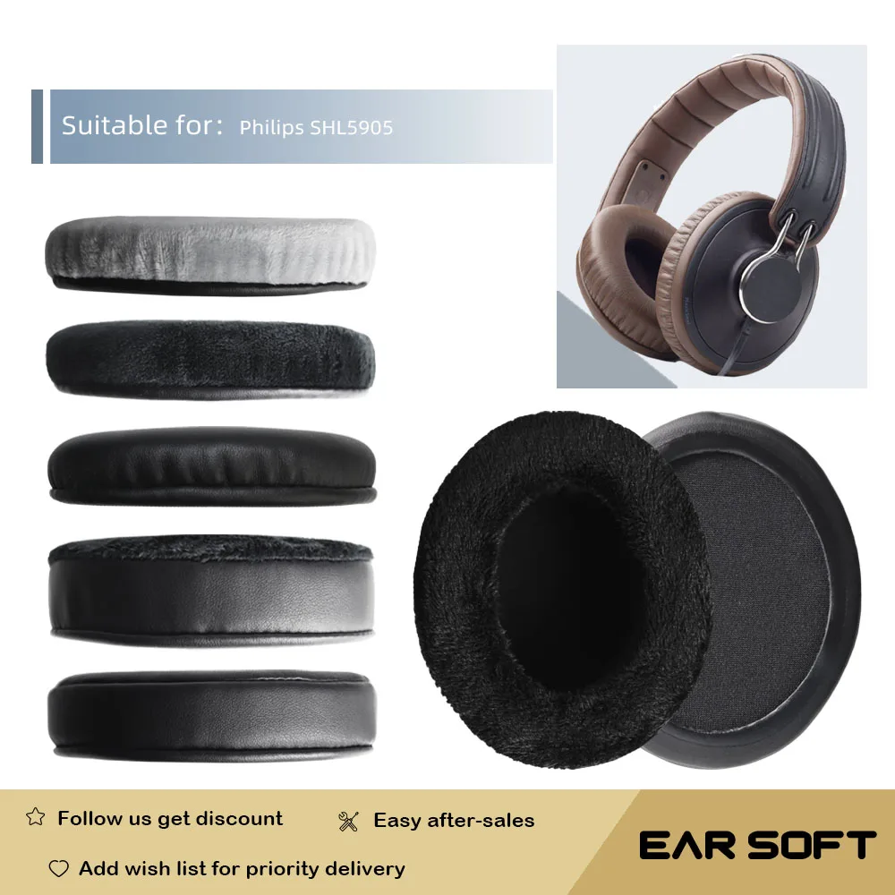 

Earsoft Replacement Ear Pads Cushions for Philips SHL5905 Headphones Earphones Earmuff Case Sleeve Accessories