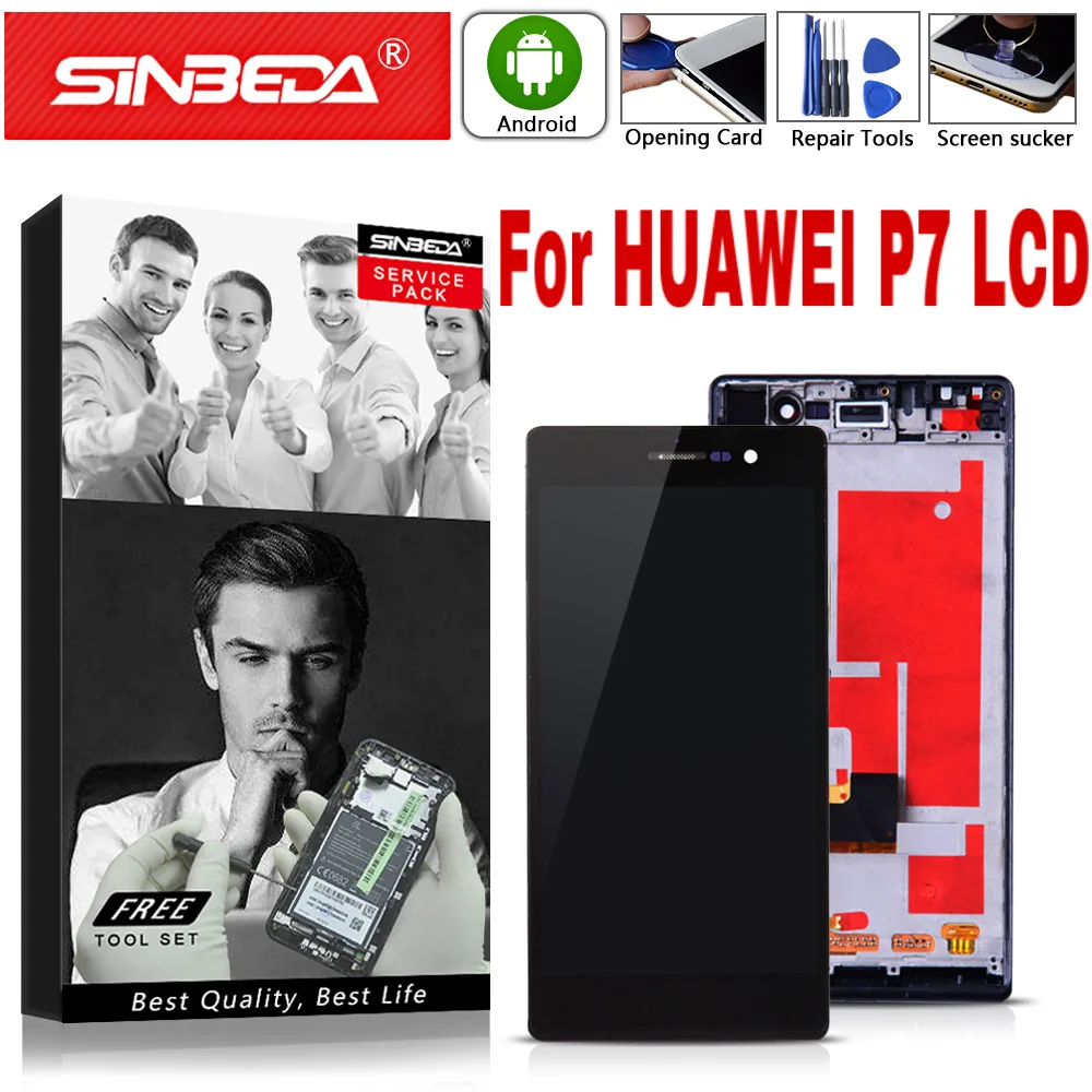 ЖК-дисплей 5 0 &quotдля HUAWEI P7 с сенсорным экраном и рамкой дигитайзер для L00 L05 L10