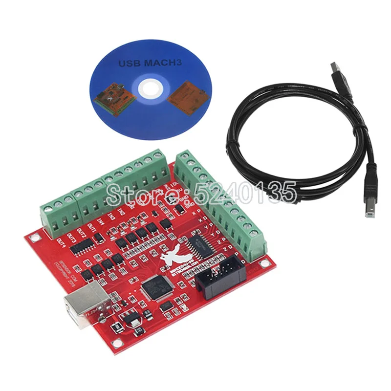 Cnc Usb Mach3 100Khz Breakout Board 4 Axis Interface Driver Motion Controller Cnc Usb Mach3 100Khz Breakout Board 4 Assi In