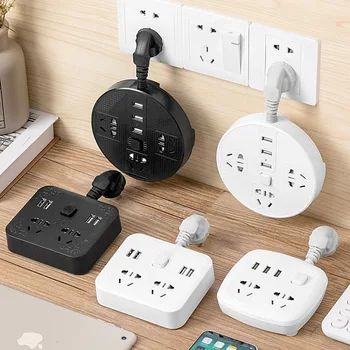 

Multi-functional with USB Charging Wireless Socket Panel Adapter Dormitory Household Wiring Board Power Supply Lightning Protect