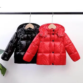 

Fashion Thick Boys Girls Down Parkas Kids Outwear Hooded 90% White Duck Down Jackets Coats Children Clothing Overcoats