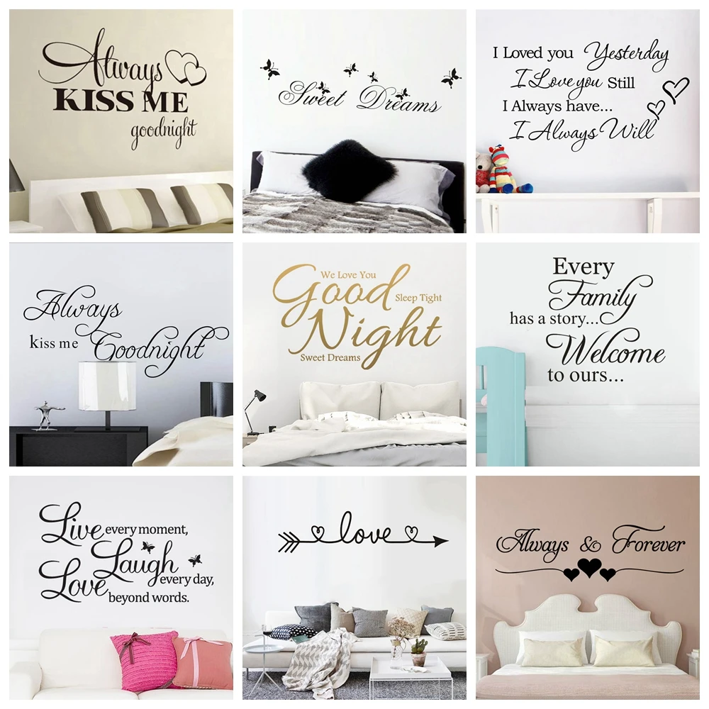 Quote Good Night Sweet Dreams Wall Stickers Personalized Creative For