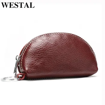 

WESTAL women's coin purse genuine leather mini wallet women coin holder for woman female coin bag girl's wallet casual purse K56