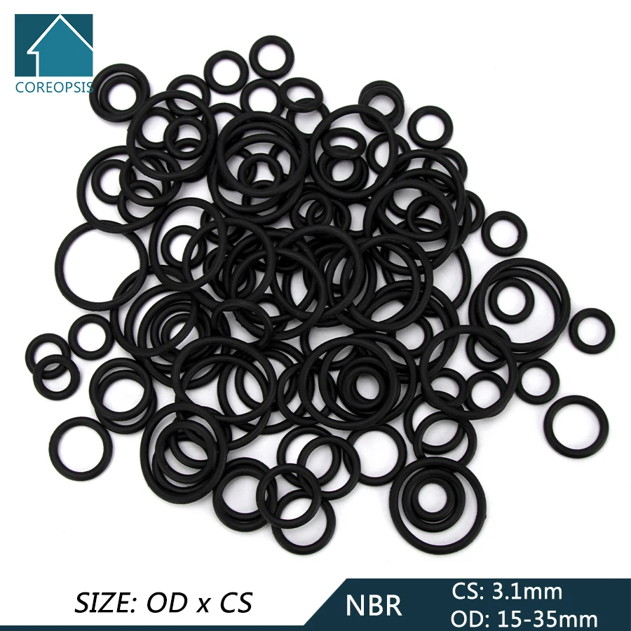 100pcs NBR Nitrile Rubber Sealing O ring Gasket Replacement Seal O ring