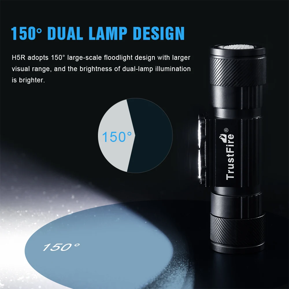 Trustfire-H5R Led 工 18650 ͸ USB  Ʈ, 600lm   , ,   ķ