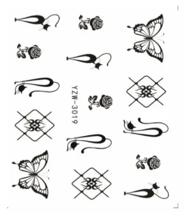 1 шт цветок серии ногтей переводные наклейки воды Полный Обертывания лаванды ногтей Советы DIY - Цвет: YZWTZ3019