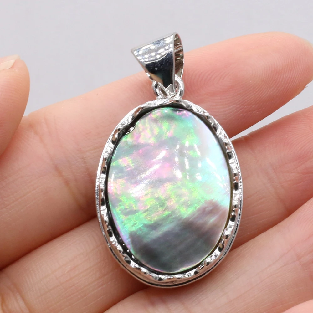 Natural Stone Pendant Egg-Shaped Lace Pendant Rose Quartz/Malachite/Lapis Lazuli/Agates For Jewelry Making DIY Necklace Earrings