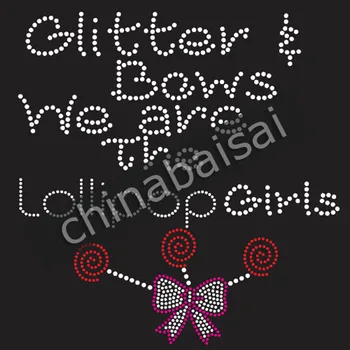 

Glitter bews we are the lollipop girls Rhinestone Transfer Motif Designs