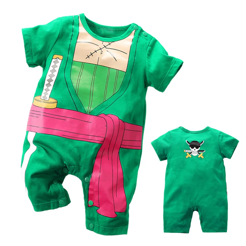 Карнавальный костюм аниме Roronoa Zoro; одежда для маленьких мальчиков; комбинезон для новорожденных; детские комбинезоны одежда для малышей
